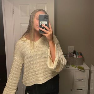 cream sweater